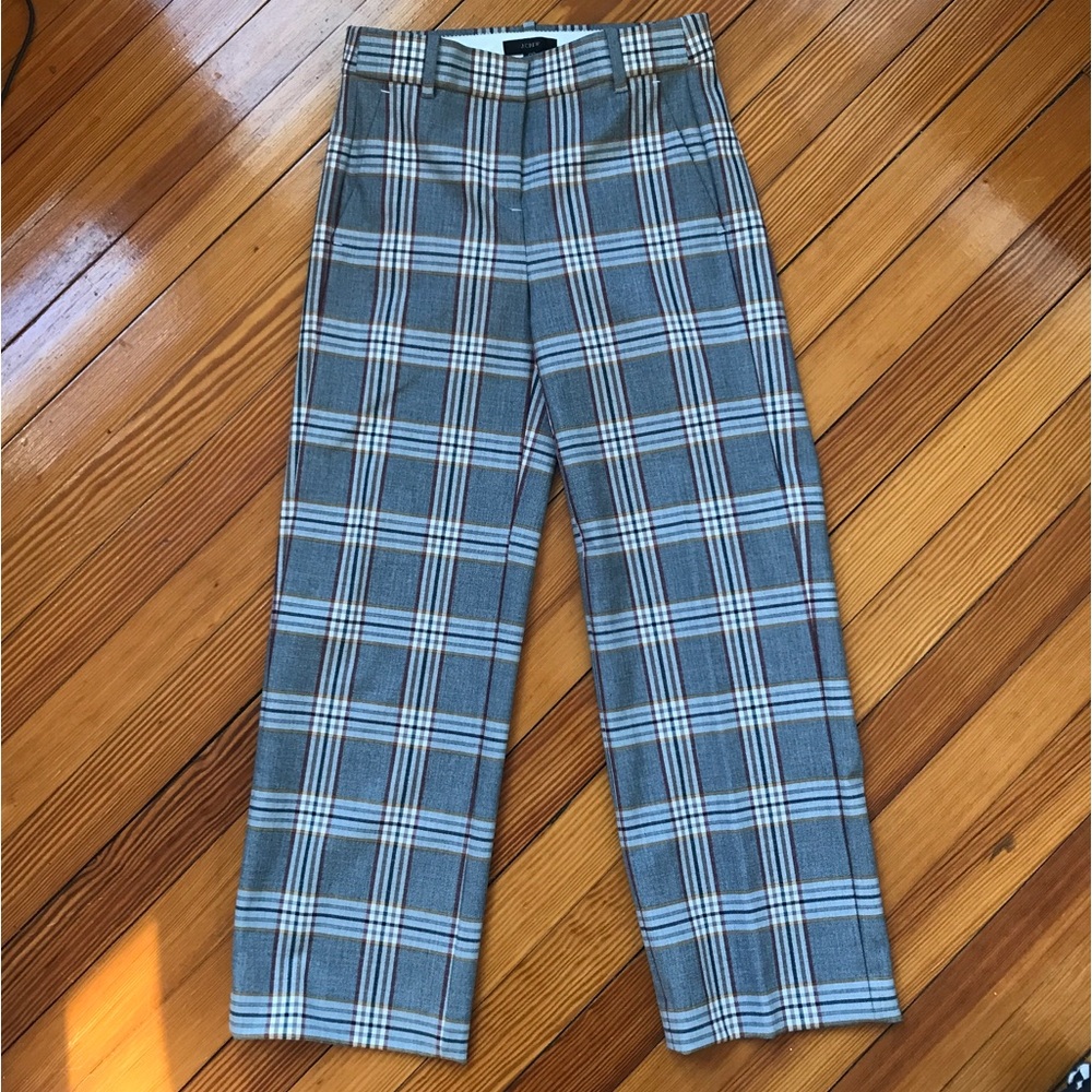 J Crew plaid trousers